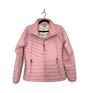 Columbia Omni-Heat Women’s Puffer Jacket Size M Pink Lilac Quilted Full Zip